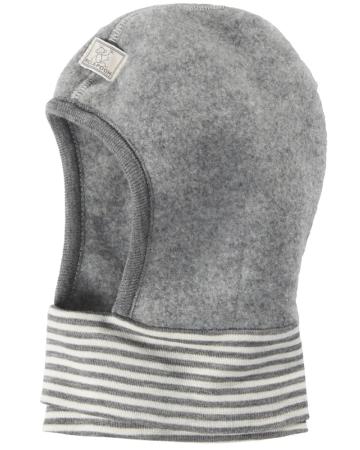 Pickapooh Baby und Kinder Schlupfmütze Schlüpfli Wolle Seide Fleece grau Gr.52