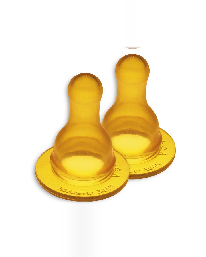 Goldi Flaschensauger Naturkautschuk Naturform 2er-Pack 0-6 Monate