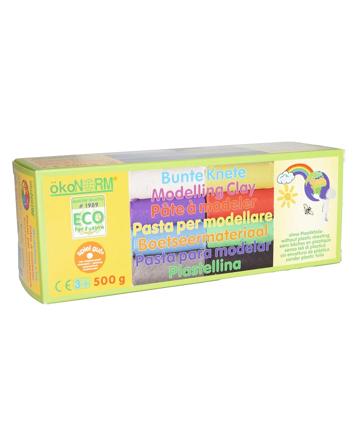 ökoNORM Bunte Knete Mit 8 verschiedene Farben (500 g)