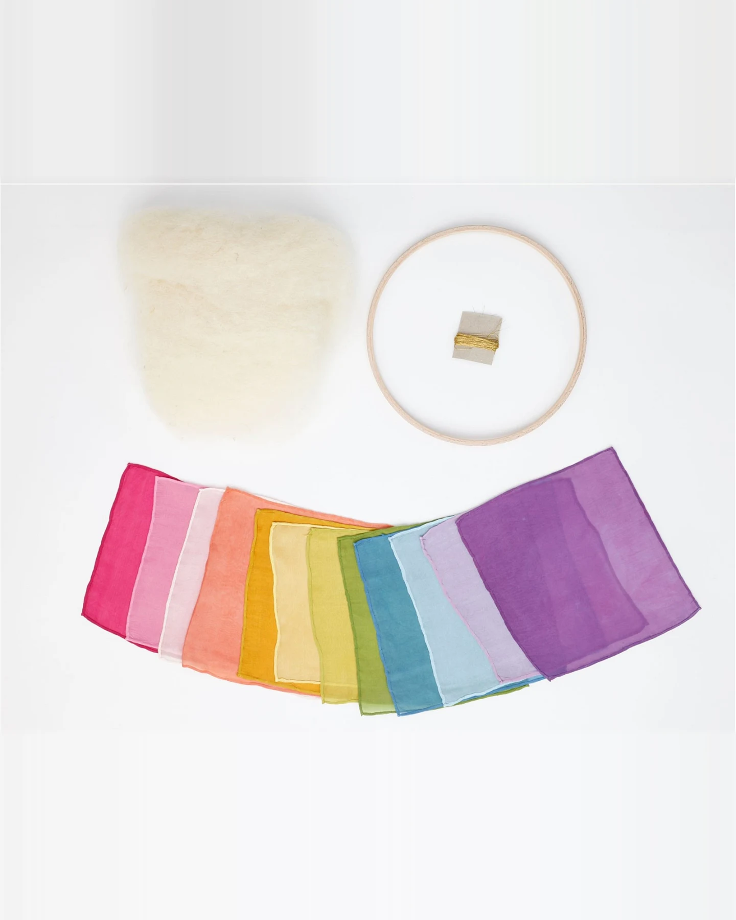 Baby Mobile Feentanz Bastelset, Seide, Regenbogenfarben 12 Feen – Ansicht 2