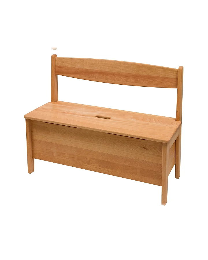 Kindertruhenbank Buche massiv geölt Maße (H/B/T) 60x75 x34 cm