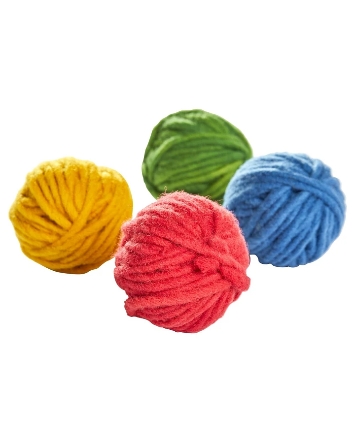 Dochtwolle, kräftige Farben 4x25g