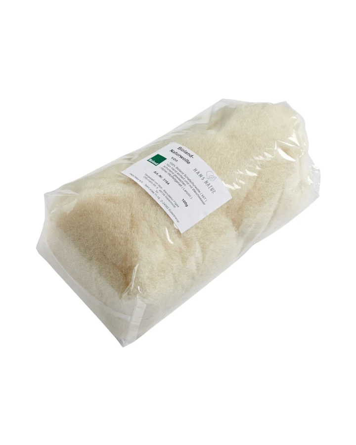 Naturwolle 100g reine Schafschurwolle (kbT)