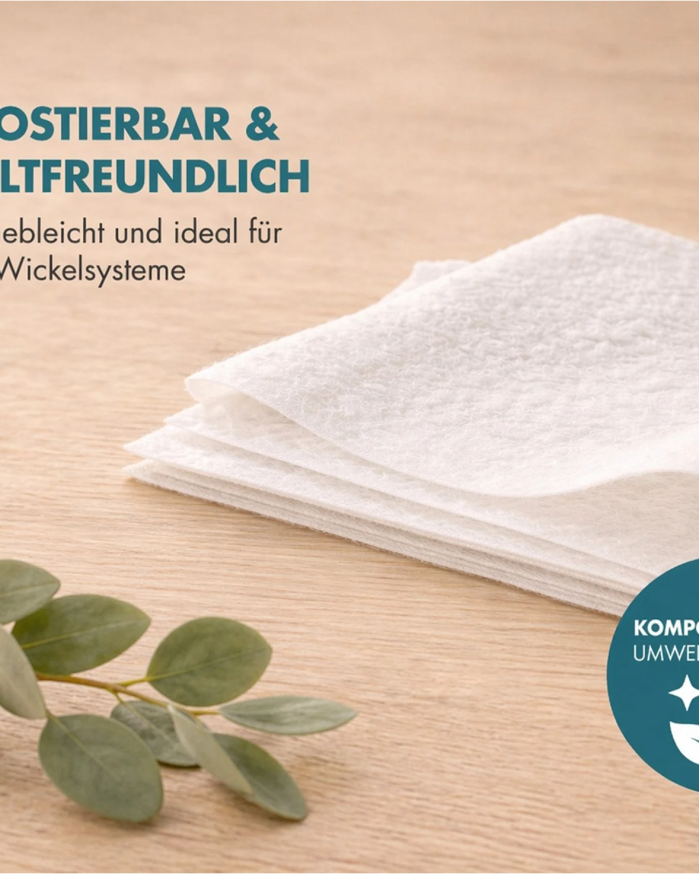Windelvlies Windel-Einlagen, 16 x 30 cm 120 Blatt – Ansicht 2