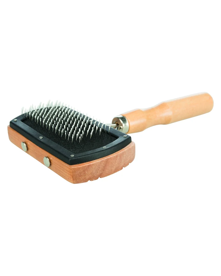 Fellpflegebürste mit Holzgriff ca.17 cm