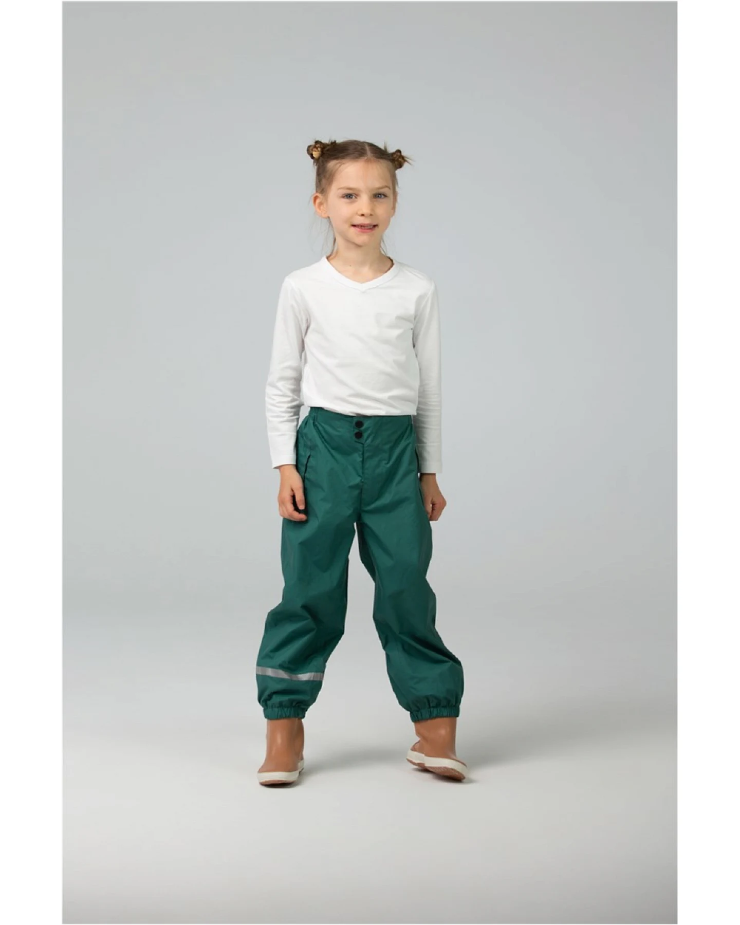 Kinder Regenhose dark green Gr.8 (122/128) 8 Jahre – Ansicht 2