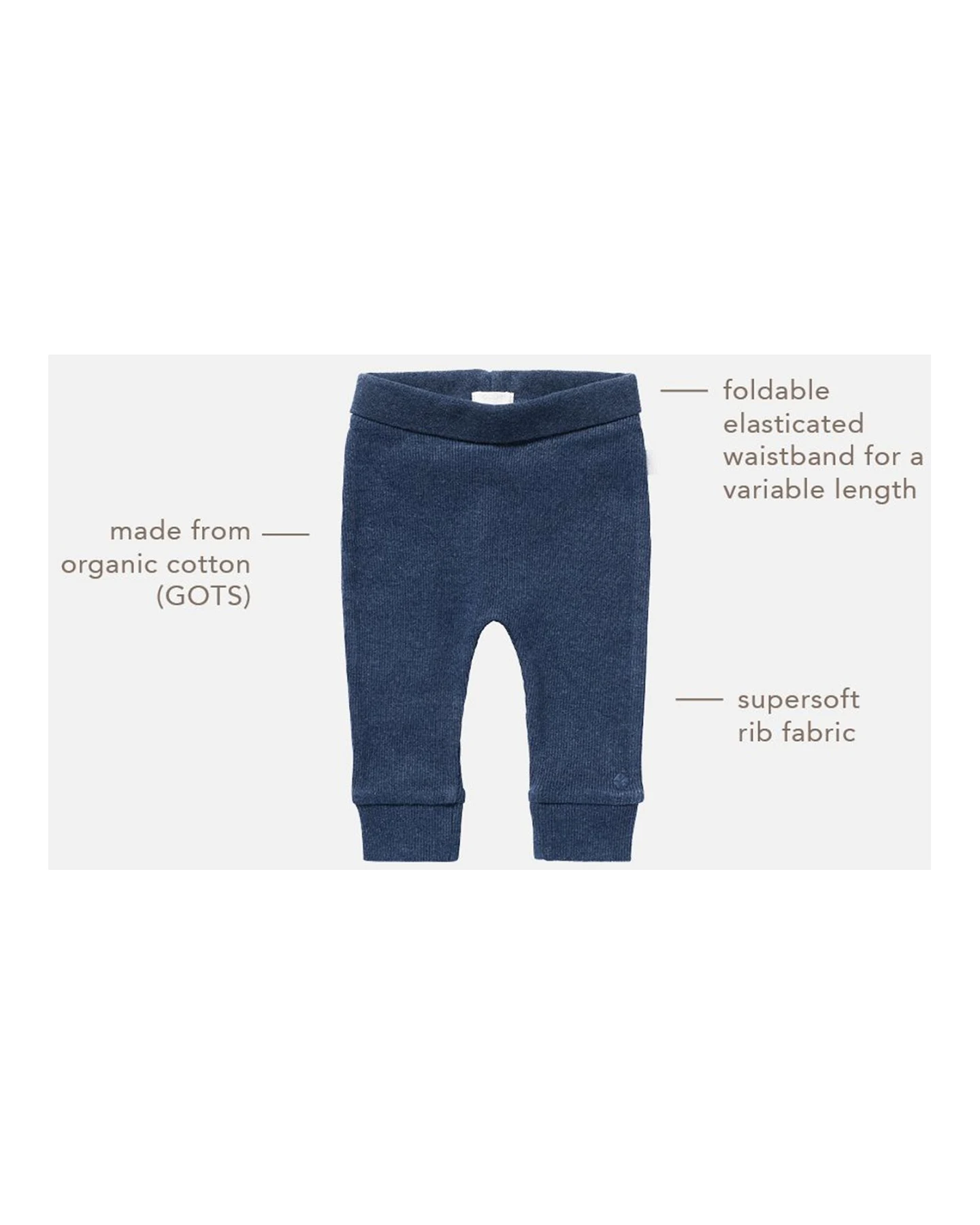 Nabelbundhose Naura navy melange rip Gr. 50 – Ansicht 2