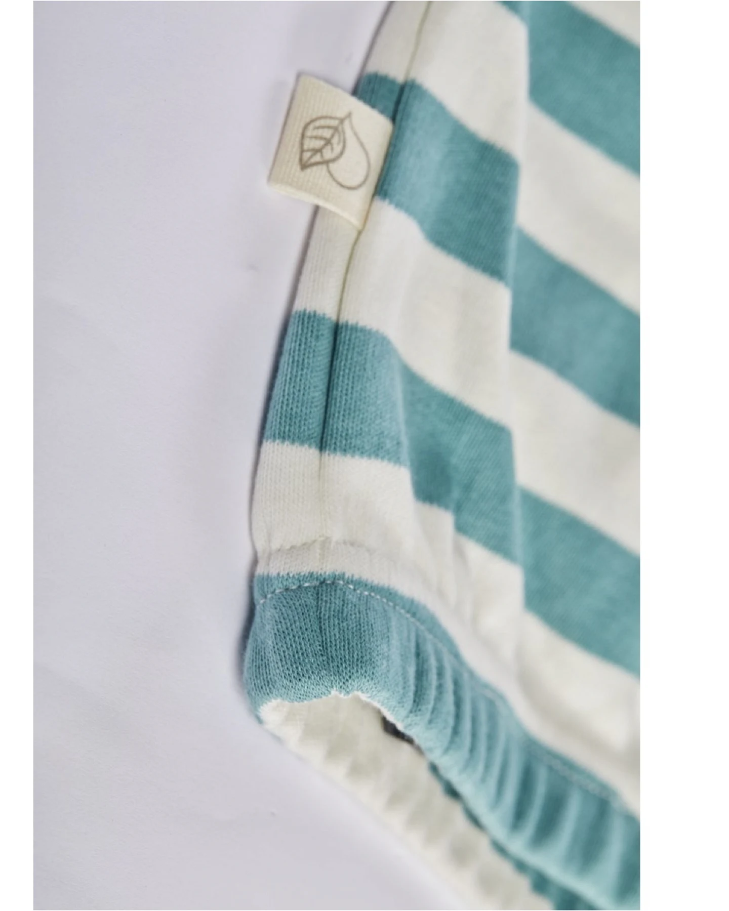 Kinder Leggings Bio-Baumwolle grün-off white Gr.122/128 – Ansicht 2