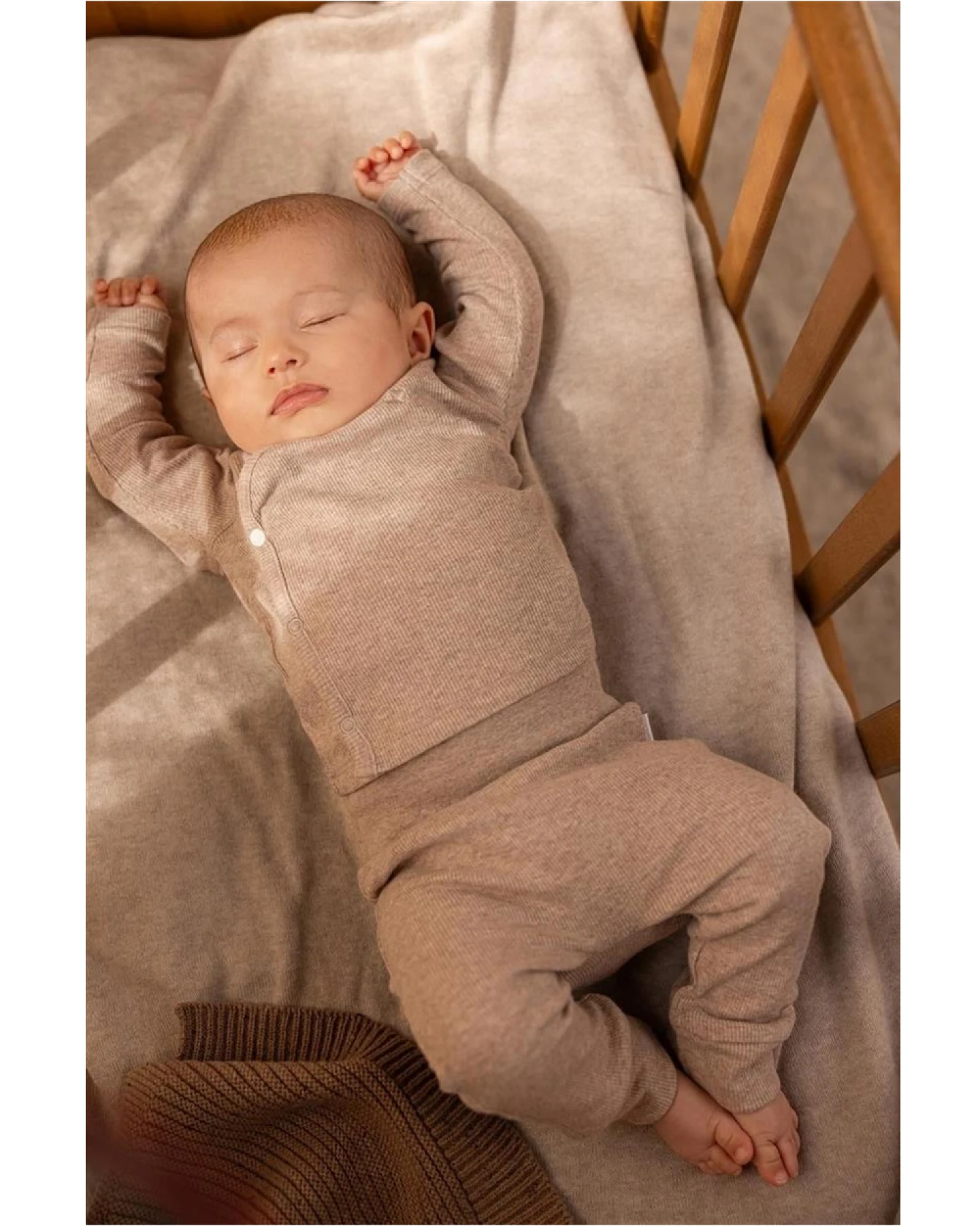 Nabelbundhose Naura taupe melange rip Gr. 44 – Ansicht 2