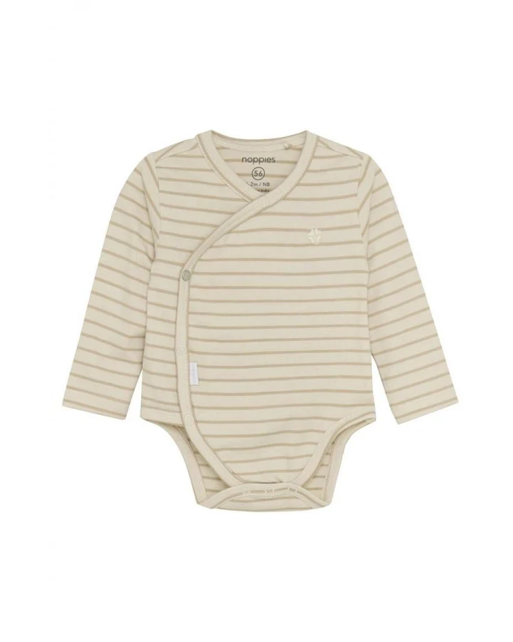 Wickelbody Navi Stripe pattern off white Gr. 50
