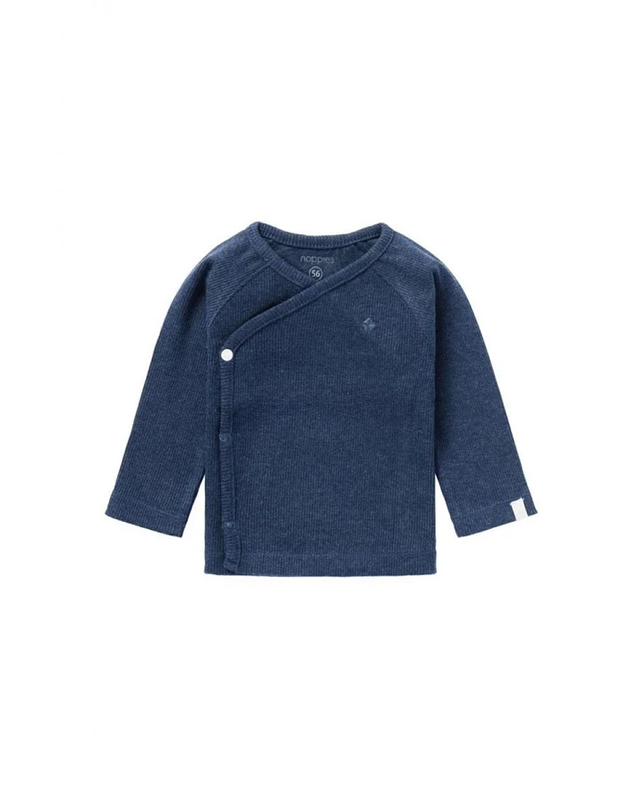 Wickelshirt Langarm Nanyuki navy melange rip Gr. 44