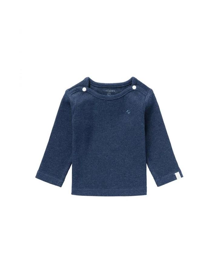 Langarmshirt Natal navy melange rip Gr. 56