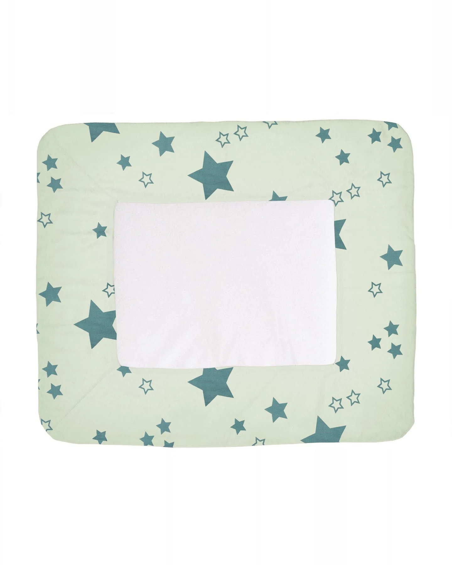 Wickelauflagenbezug Perkal Bio-Baumwolle Stern mint Maße 85 x 75 cm – Ansicht 2