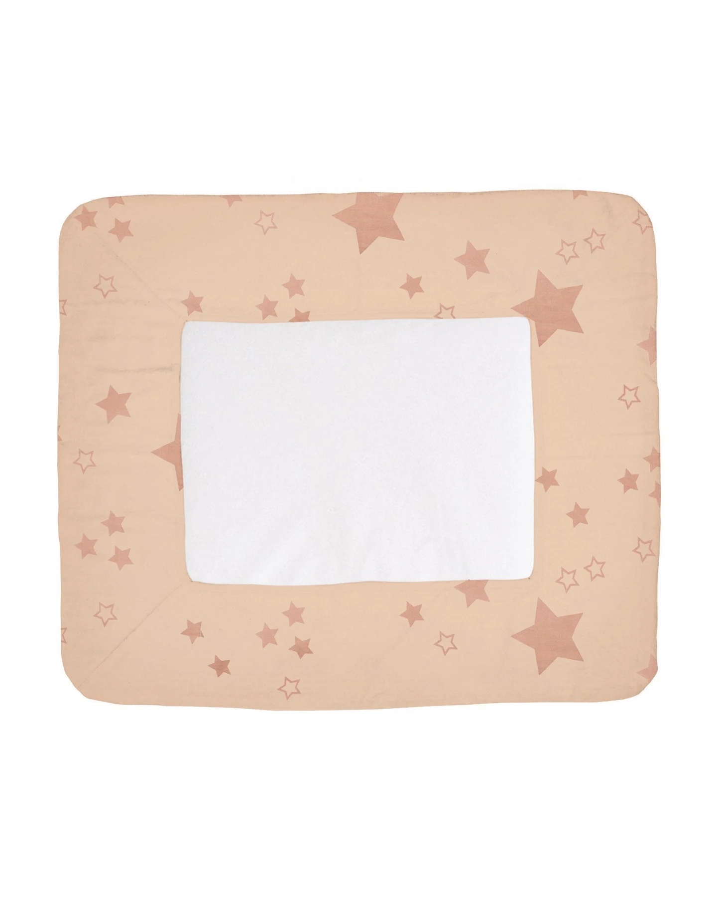 Wickelauflagenbezug Perkal Bio-Baumwolle Stern rosa Maße 85 x 75 cm – Ansicht 2