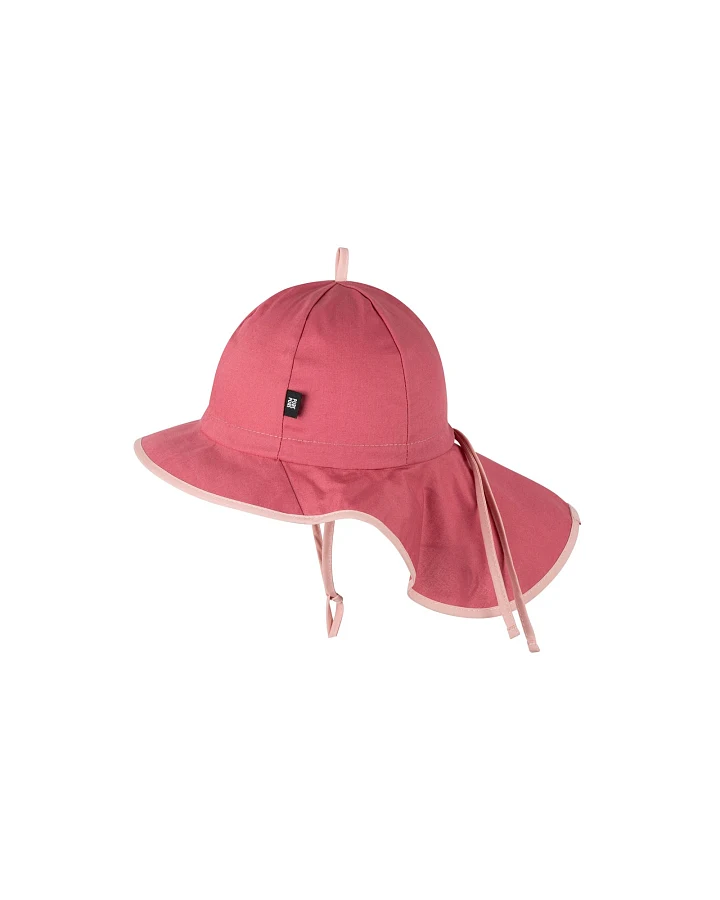 PURE PURE by Bauer Baby und Kinder Sonnenschutz Mütze mit Bindebändern UV 50 mauve Gr. 47