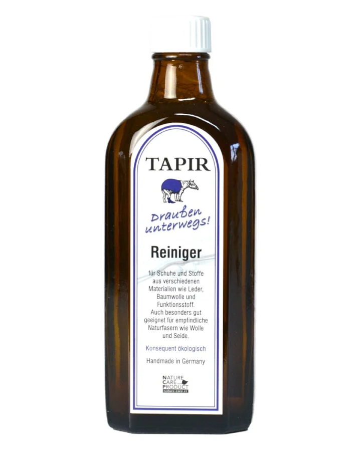 Draußen unterwegs Reiniger für Schuhe und Textilien 200 ml in der Glasflasche
