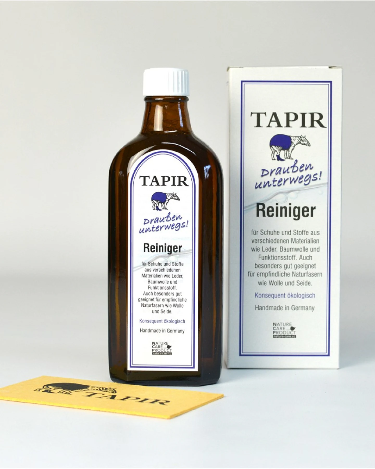 Draußen unterwegs Reiniger für Schuhe und Textilien 200 ml in der Glasflasche – Ansicht 2