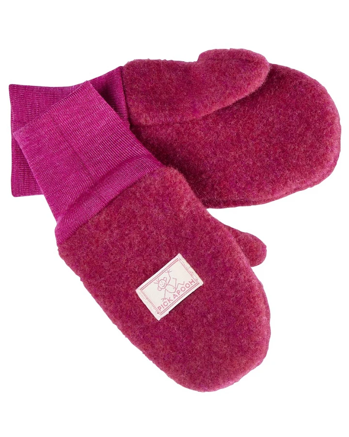 Pickapooh Kinder Fäustlinge Bio-Schurwolle Fleece granita Gr.3 (2 bis 4 Jahre)