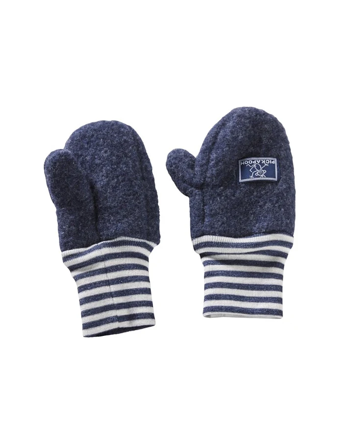 Pickapooh Kinder Fäustlinge Bio-Merinowolle Fleece marine Gr.3 (2 bis 4 Jahre)