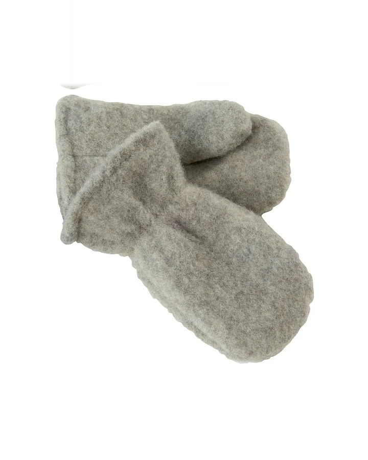 PURE PURE by Bauer Kinder Handschuhe Fäustlinge Bio-Merinowolle Fleece moon rock Gr.2 (12-24 Monate)