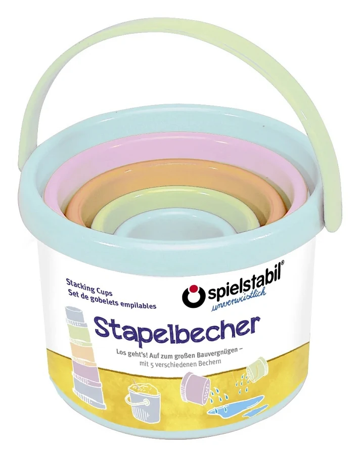 Spielstabil Stapelbecher-Set pastell 5-teilig 14 x 10 x 12,5 cm
