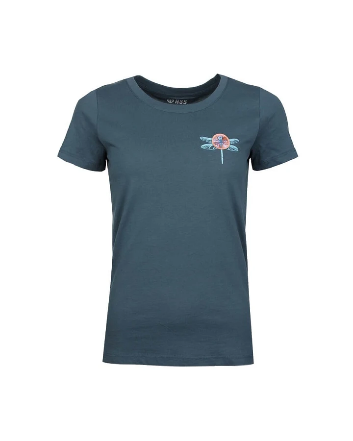 Damen T-Shirt "Drachenfliege PÄP" tannenblau M