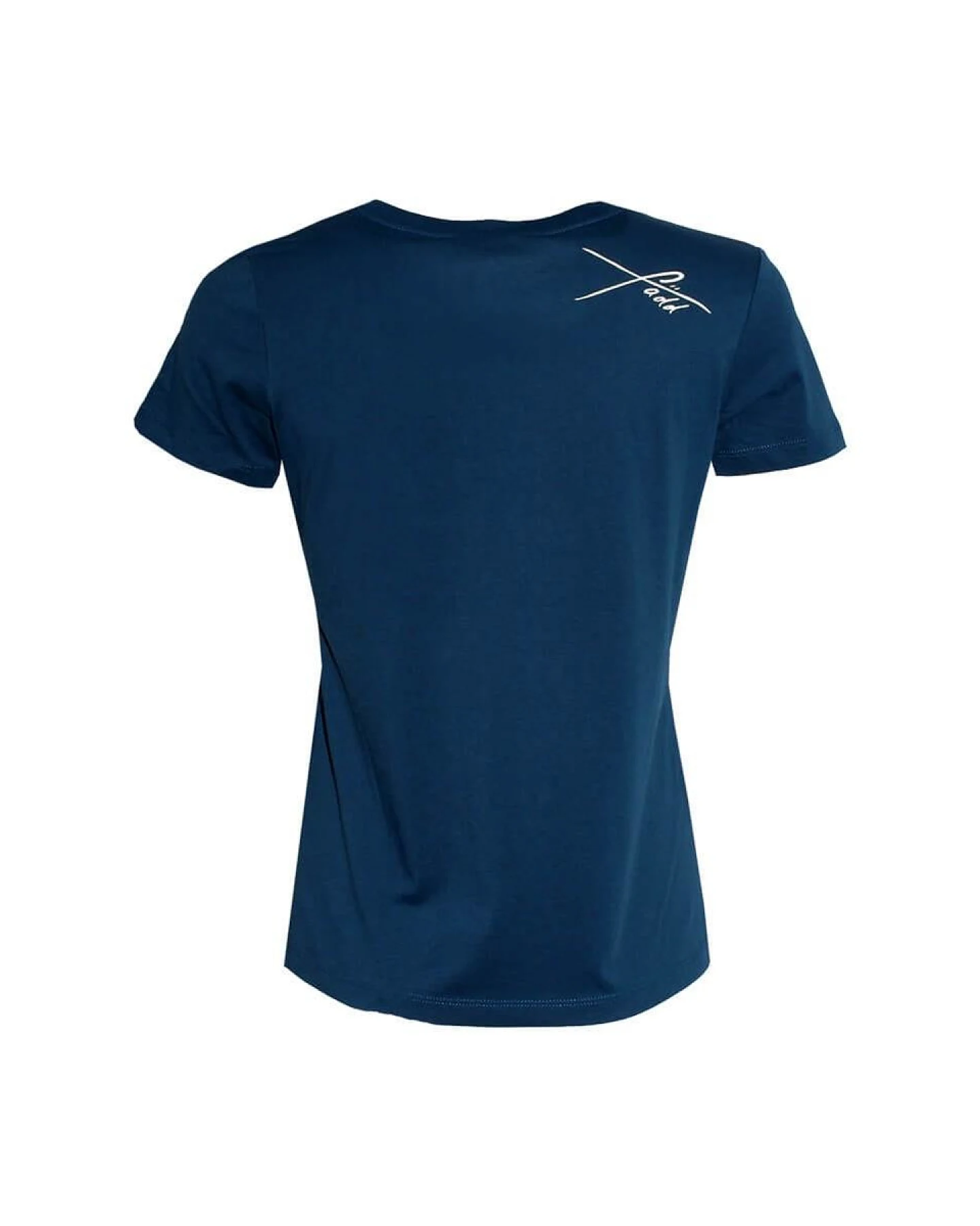 Damen T-Shirt "Vollpfosten" pfauenblau M – Ansicht 2