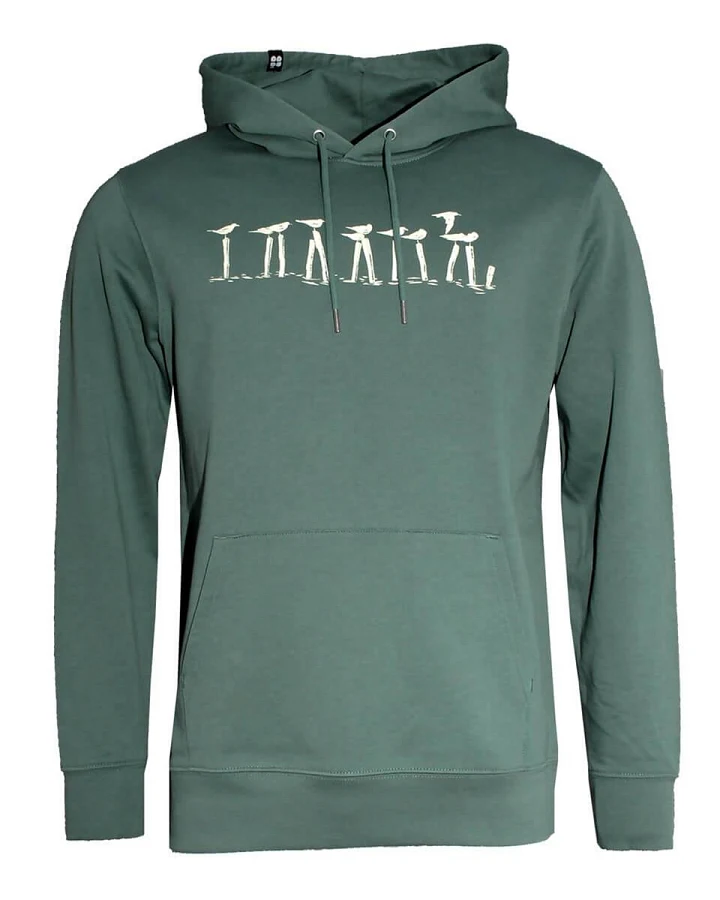 Herren Hoodie "Vollpfosten" buchtgrün M