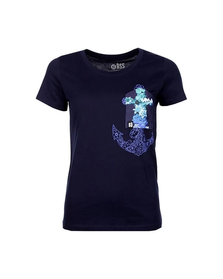 Damen T-Shirt "Ankerblume BT" navy S