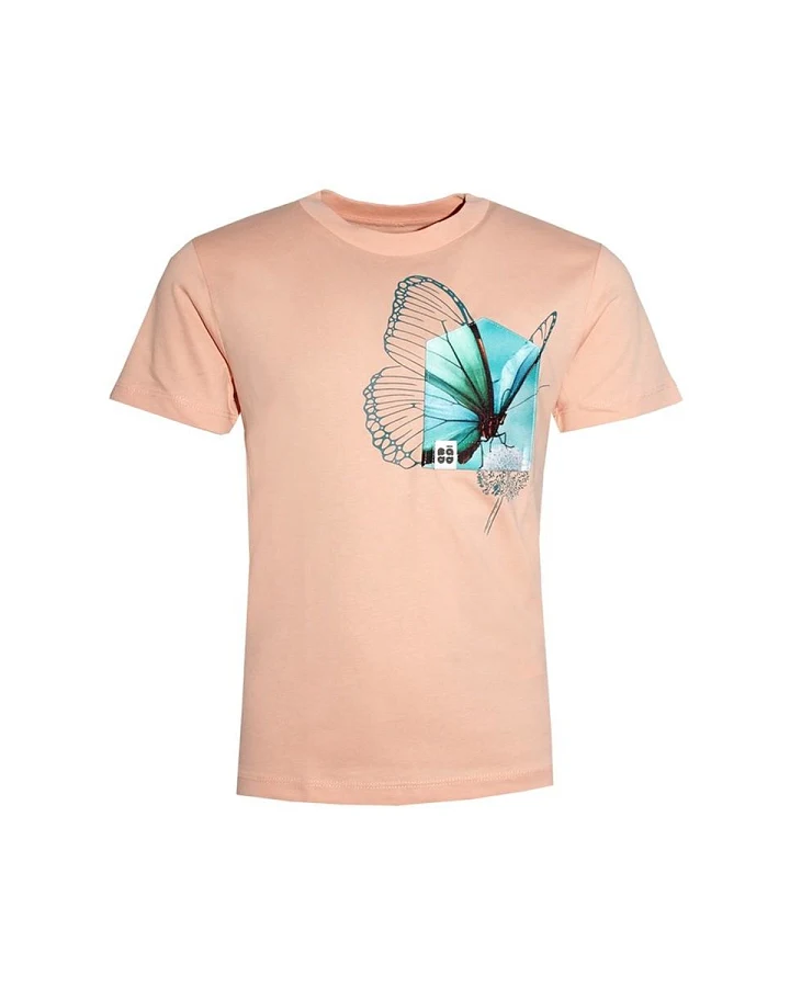 Kinder T-Shirt "Butterfliege BT" pfirsich 3-4 Jahre