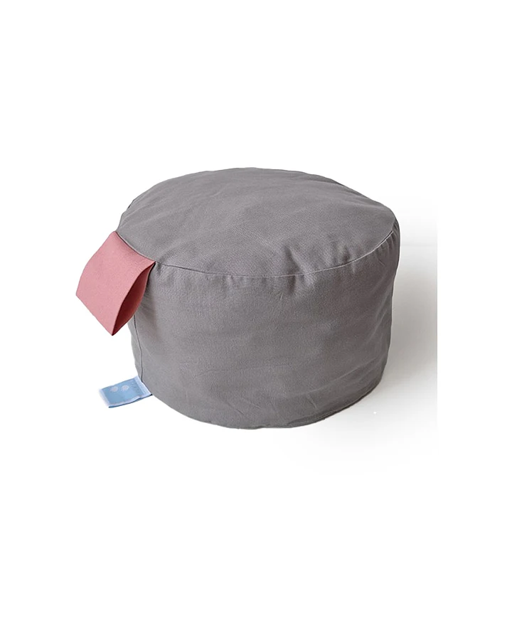 Pouff Dotti eins - grau/rose Ø 30 cm, Höhe 17 cm