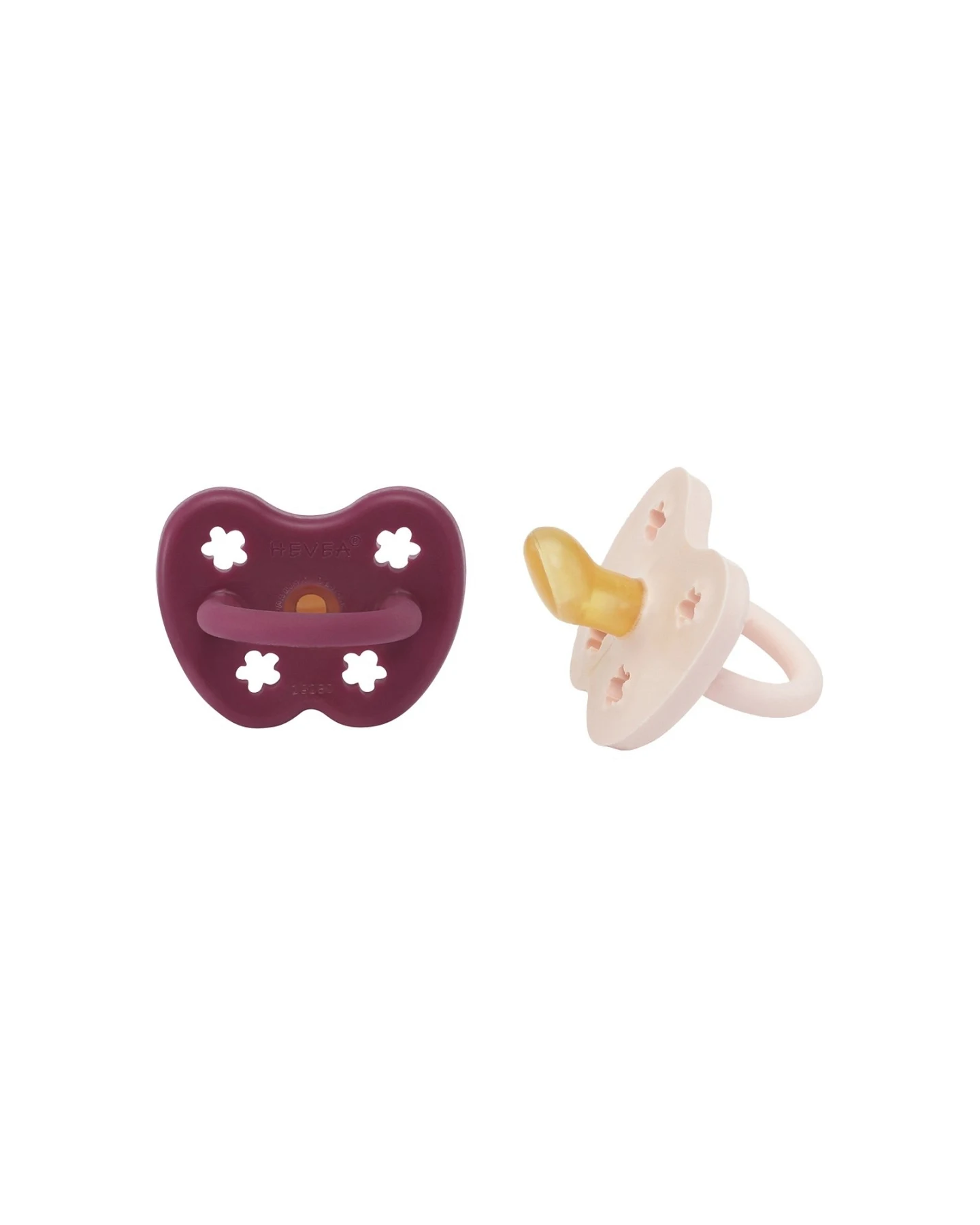 2er-Pack Schnuller Powder Pink & Rosewood ab 3 Monate, Naturkautschuk, Blume – Ansicht 2