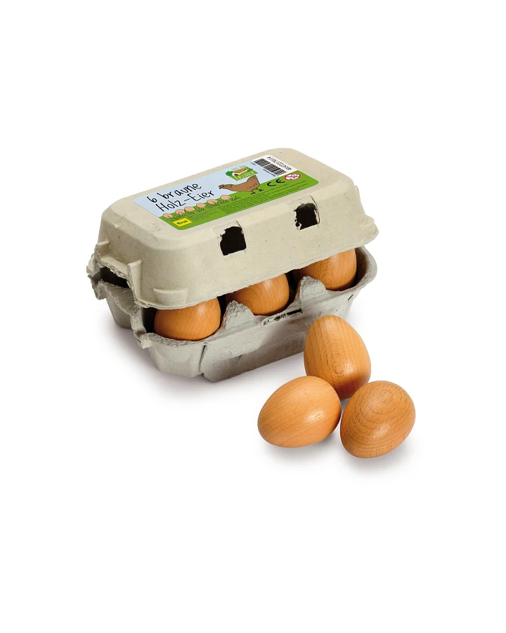 Produktseite: Eier, braun im Karton 10,5x15,2x7cm