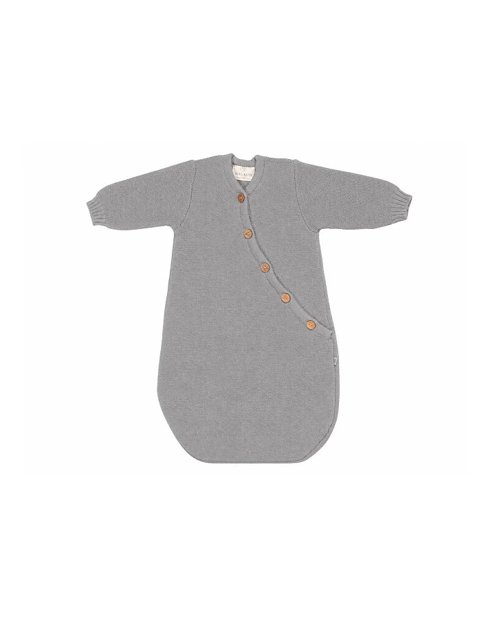Baby-Langarm-Schlafsack Bio-Merinowolle grey Gr.01 (ca 60 cm)