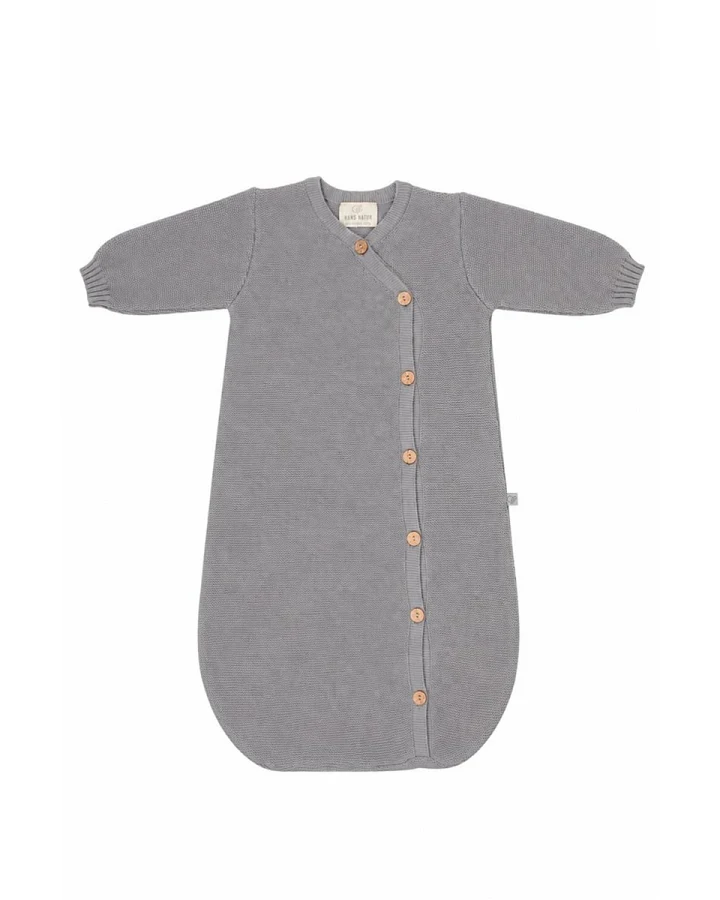 Baby-Langarm-Schlafsack Bio-Merinowolle grey Gr.02 (ca 75 cm)