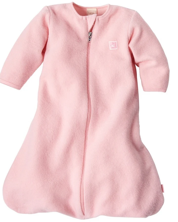 Schlafsack Baby "Milou" Bio-Schurwolle und Bio-Baumwolle rose Gr.1 (ca 75-80 cm), Ganzjahr