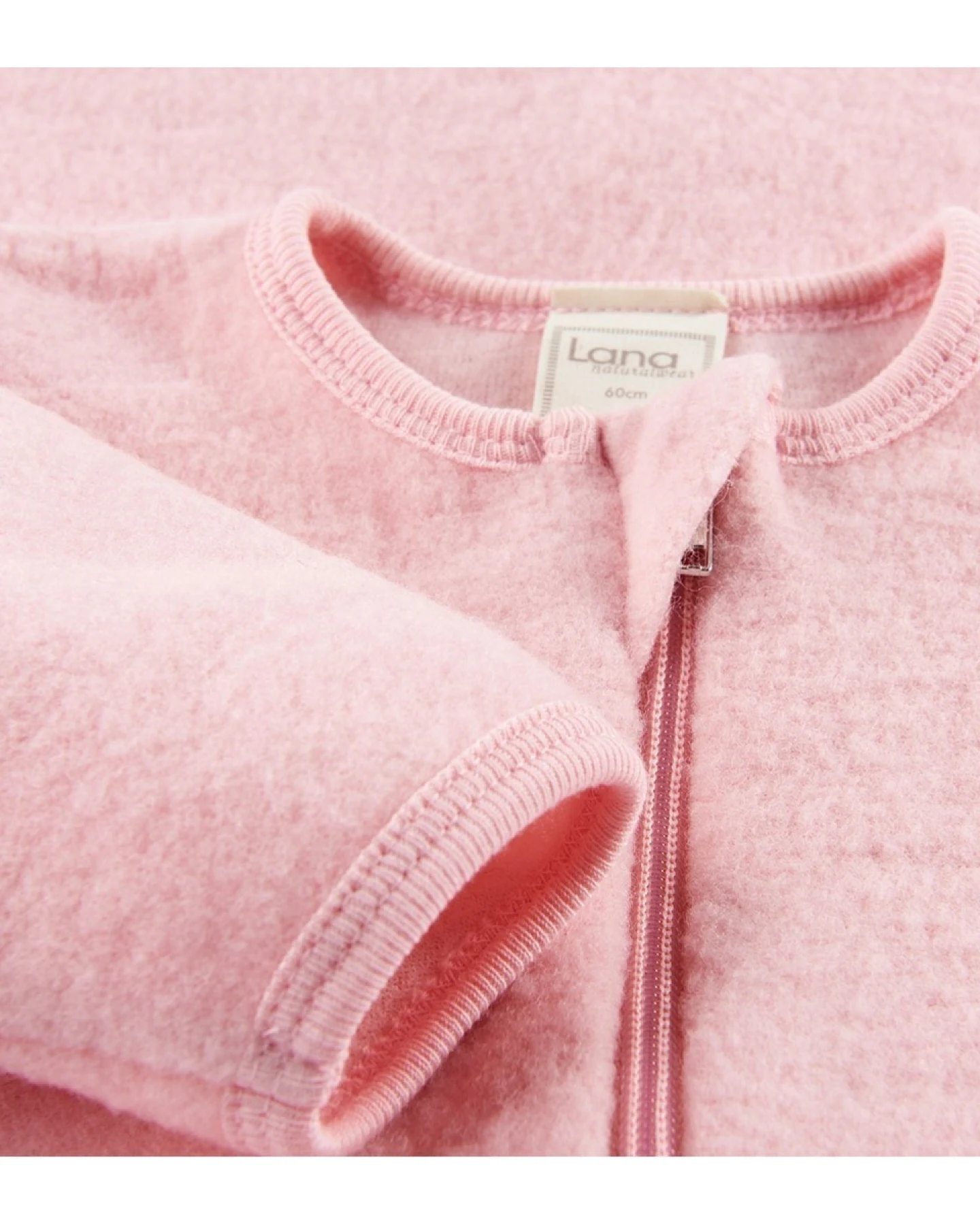 Schlafsack Baby "Milou" Bio-Schurwolle und Bio-Baumwolle rose Gr.1 (ca 75-80 cm), Ganzjahr – Ansicht 2