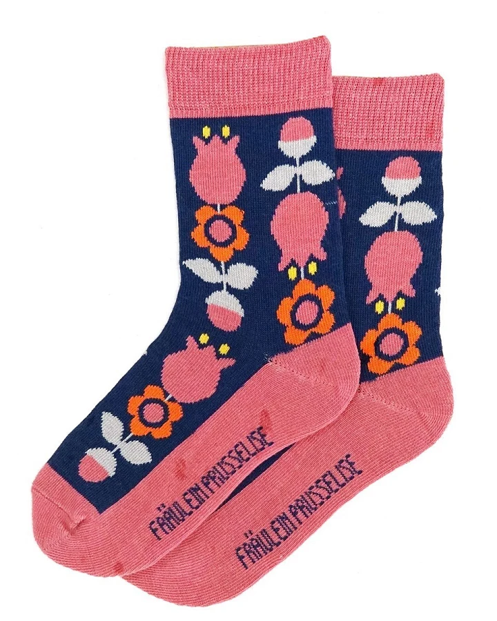 Baby- und Kindersocken Tulpe blau Gr.23/26