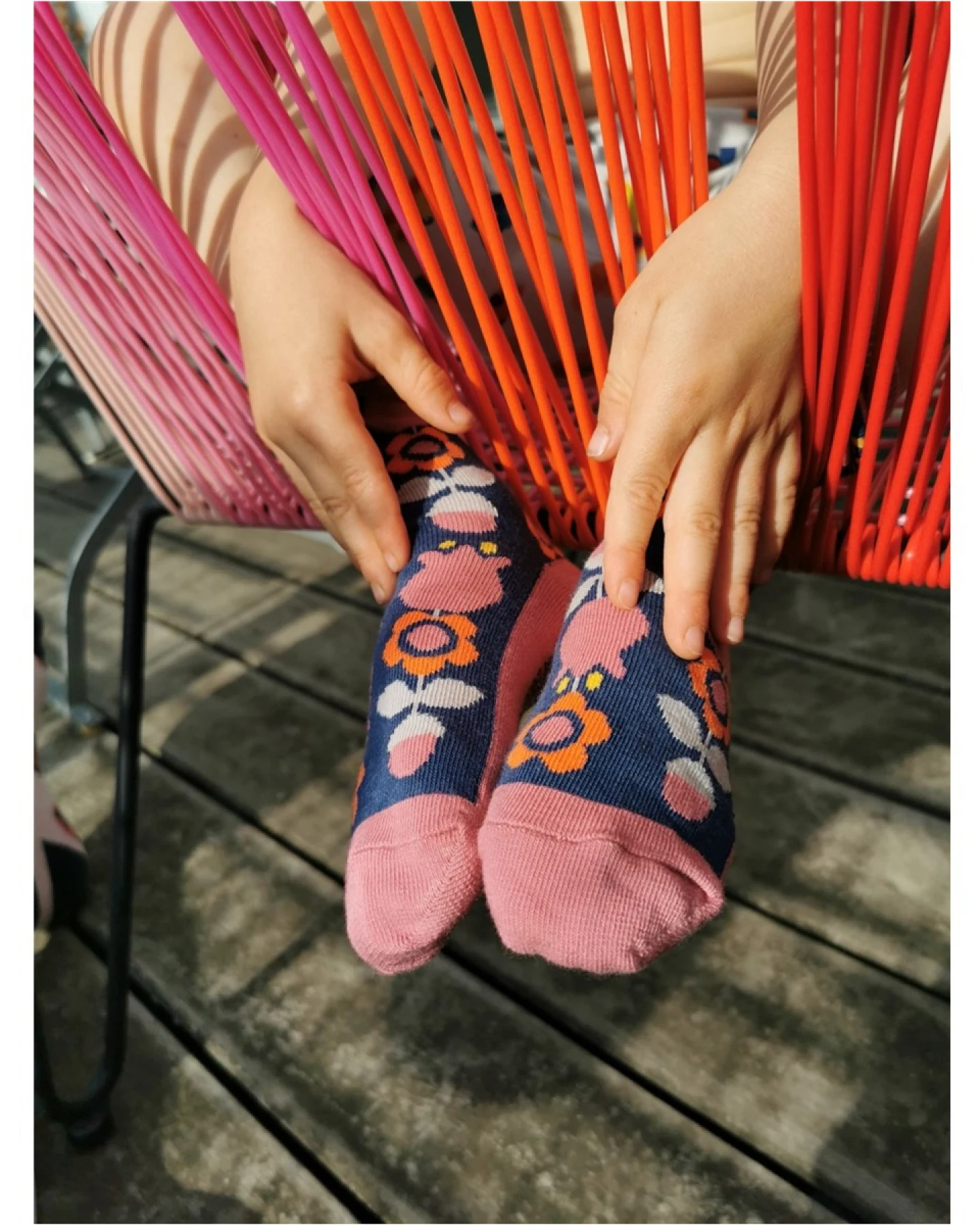 Baby- und Kindersocken Tulpe blau Gr.23/26 – Ansicht 2