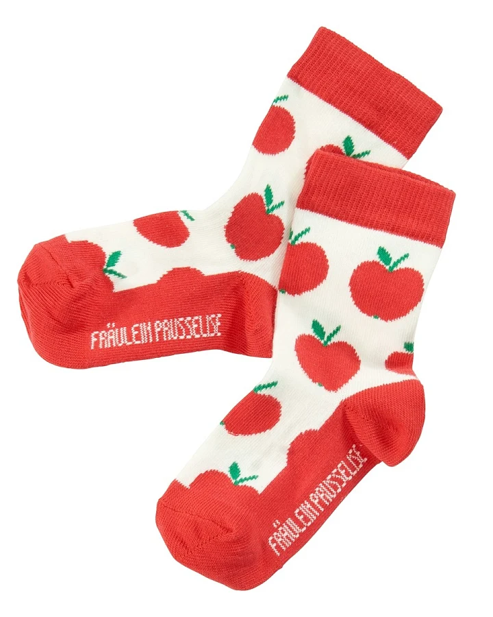 Kinder Socken Apfel rot Gr.27/30