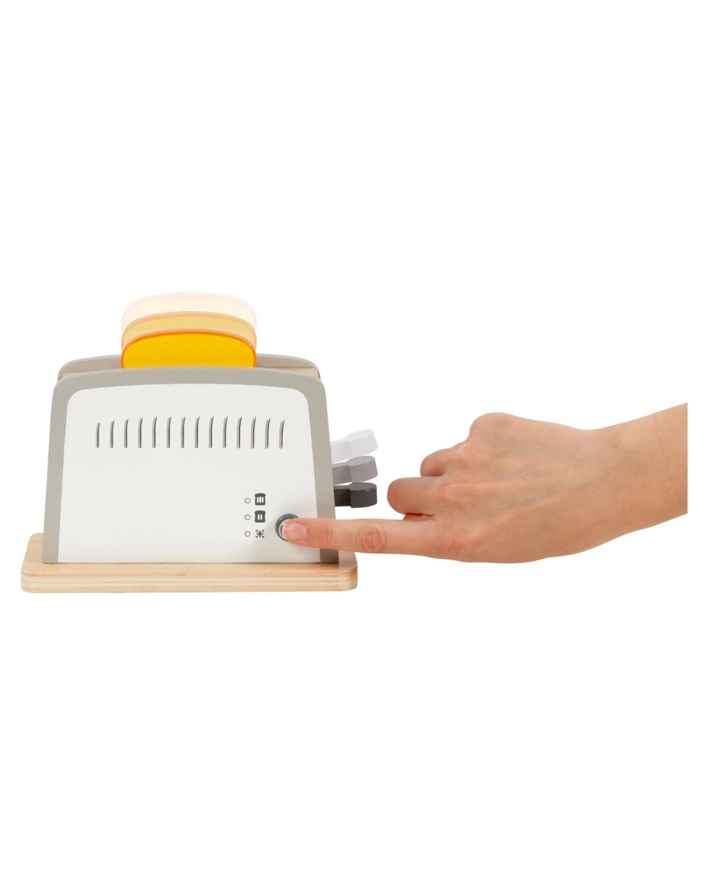 goki Kinder Toaster aus Holz, 10-teilig, bunt lackiert Maße 18 x 9 x 12 cm – Ansicht 2