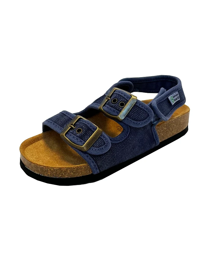 Natural World Kinder Sandalen Bio-Baumwolle marine Gr.29
