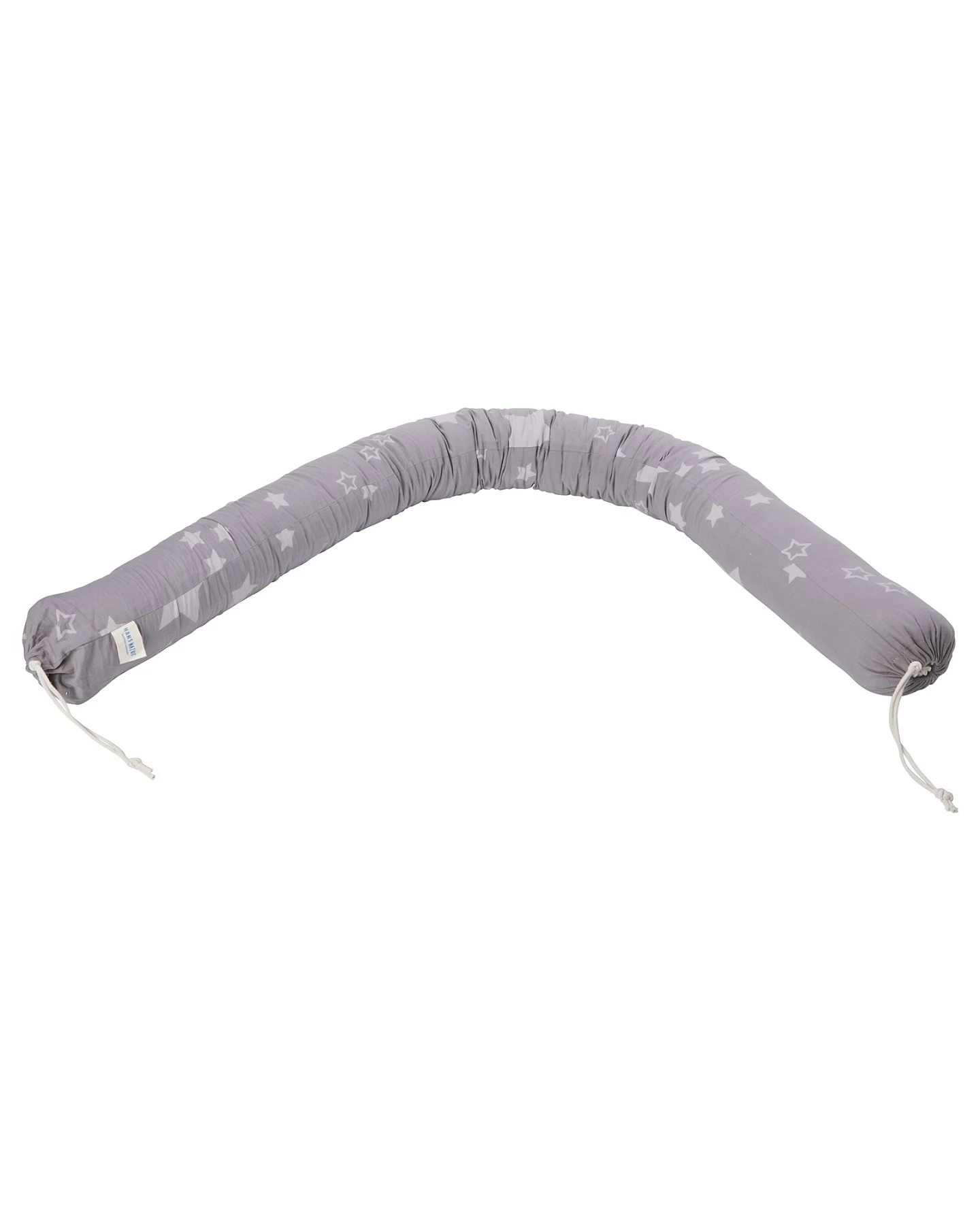 Stillkissen, Bezug Bio-Baumwolle Füllung Kapok, Sterne grau Maße 12 x 160 cm – Ansicht 2