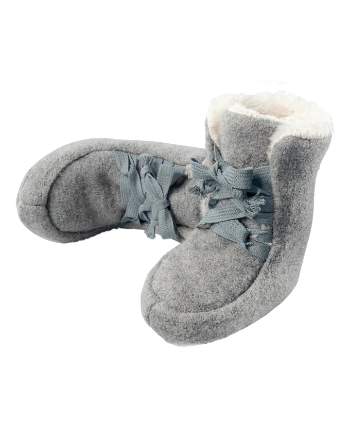 Pickapooh Baby Hausschuhe Babyschuhe Walk-Boots hellgrau Gr.1 (0-3 Monate)