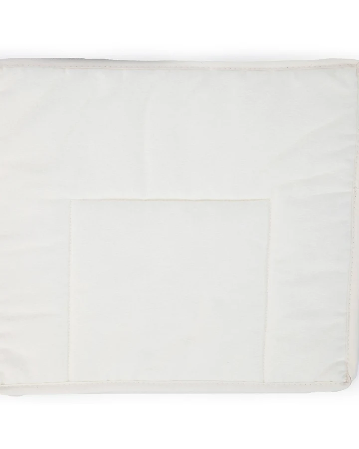 Flachkissen für Babys und Kleinkinder Schafschurwolle (waschbar) Maße 35x40x1 cm, 30g, Perkal-Inlett