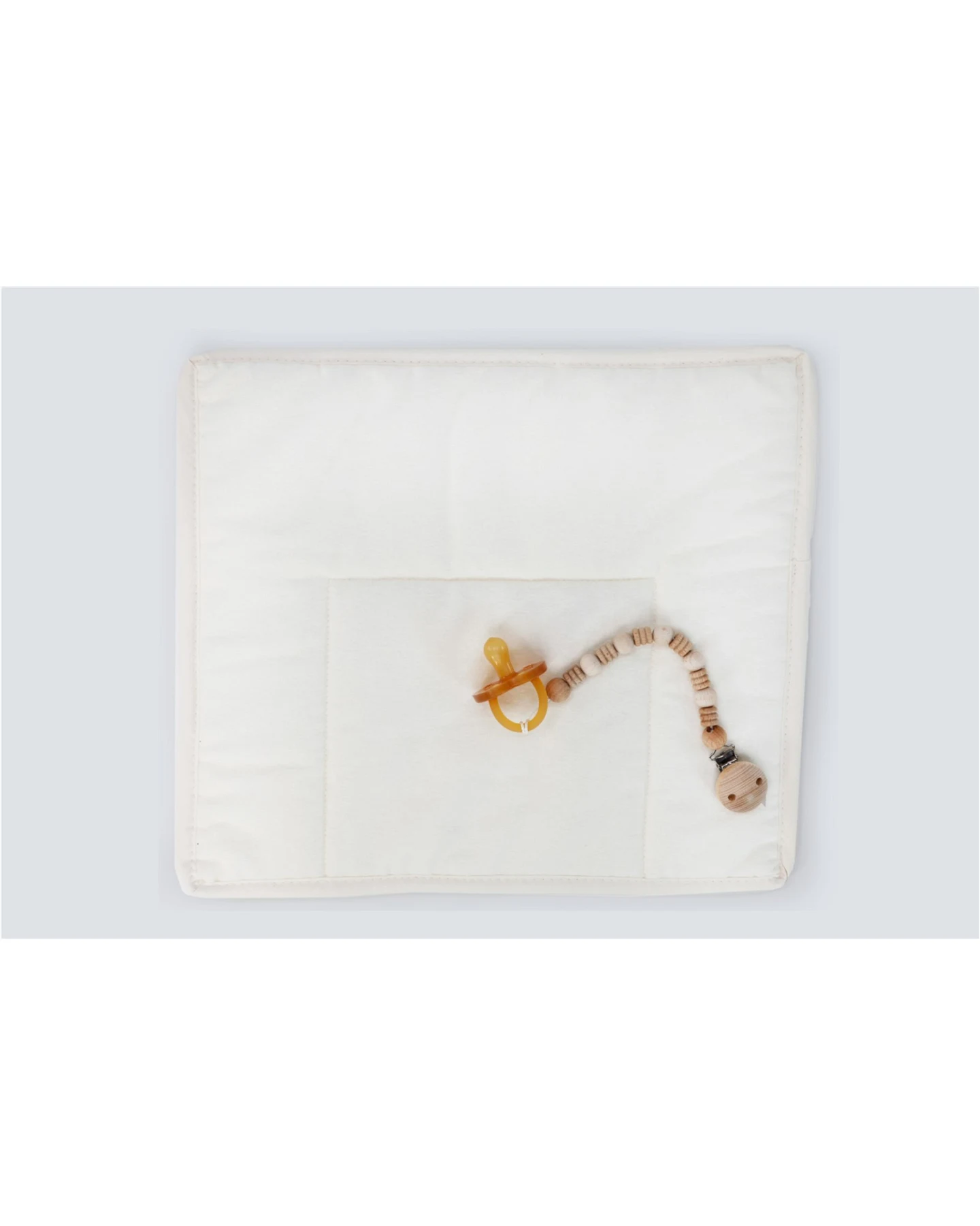 Flachkissen für Babys und Kleinkinder Schafschurwolle (waschbar) Maße 35x40x1 cm, 30g, Perkal-Inlett – Ansicht 2