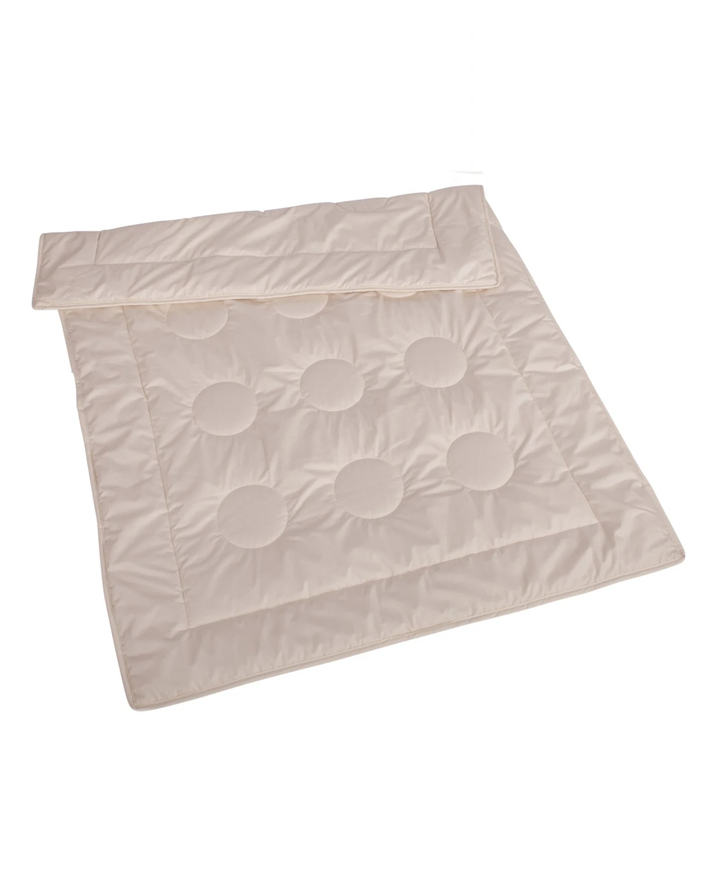 Baby- und Kinderbettdecke Merino-Lammschurwolle (kbT) 100 x 135 cm, 590 g (Duo-Ganzjahr) – Ansicht 2