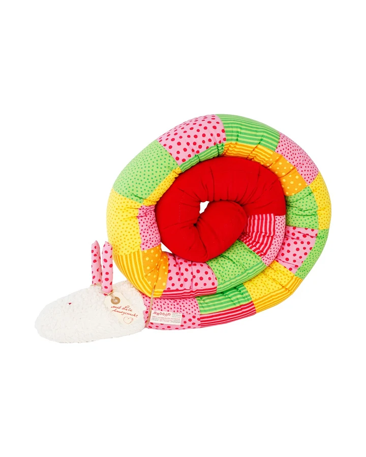 Puckschnecke Patchwork rosa-bunt Länge 200 cm