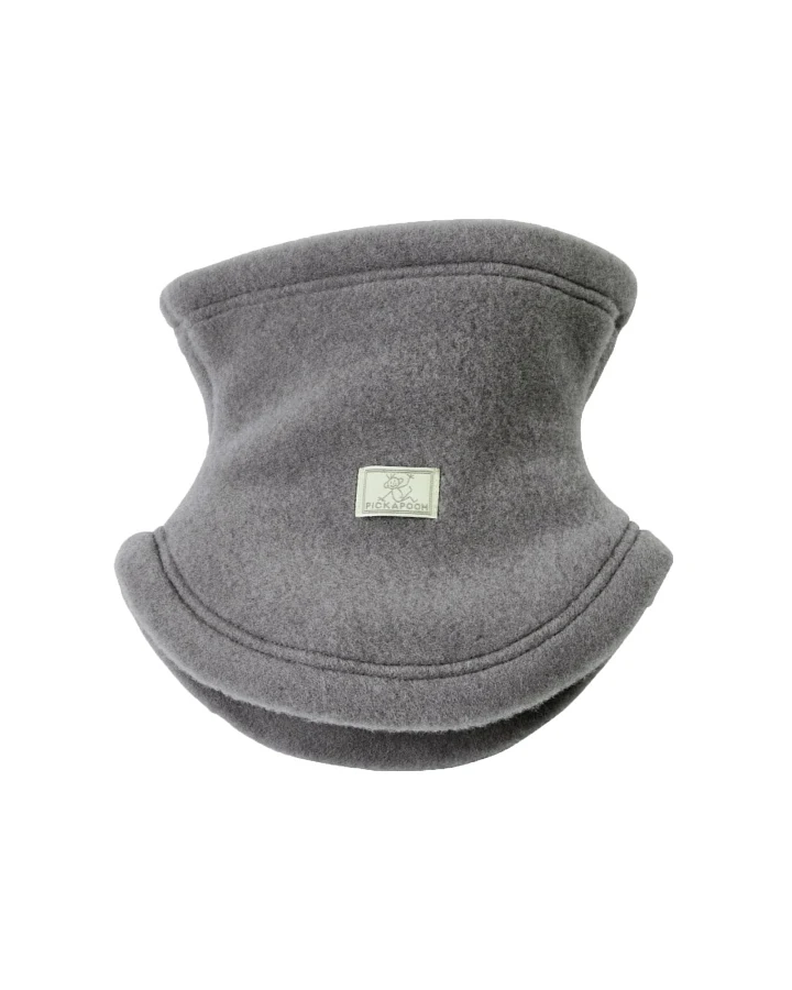 Pickapooh Kinder Schlupfschal Bio-Schurwolle Fleece dunkelgrau Gr.2 (ab 2 Jahre)