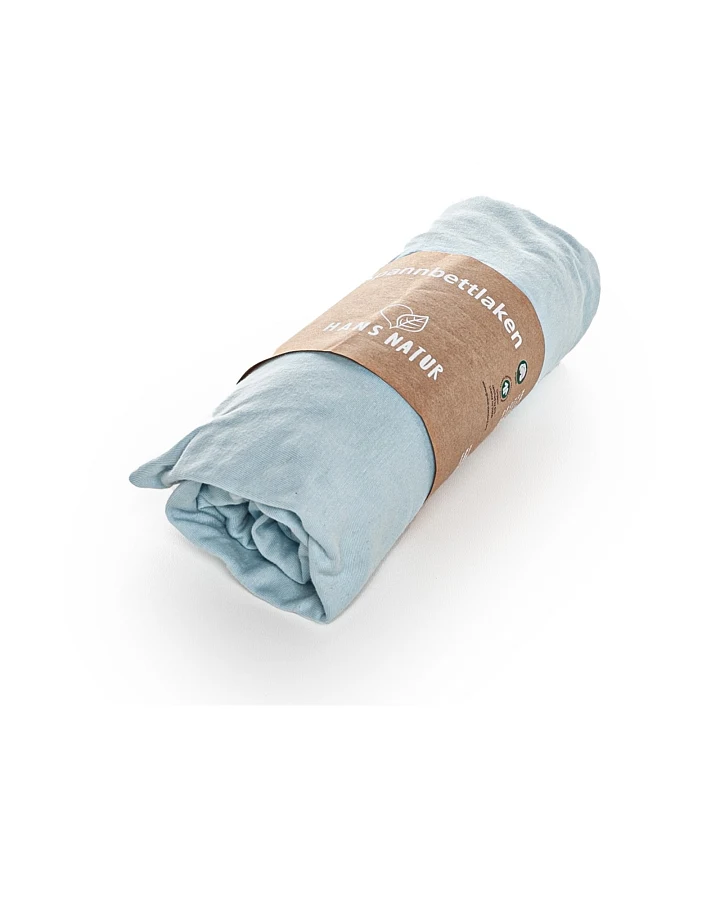 Spannbettlaken Bio-Baumwolle aqua 90x200 cm / 100x220 cm